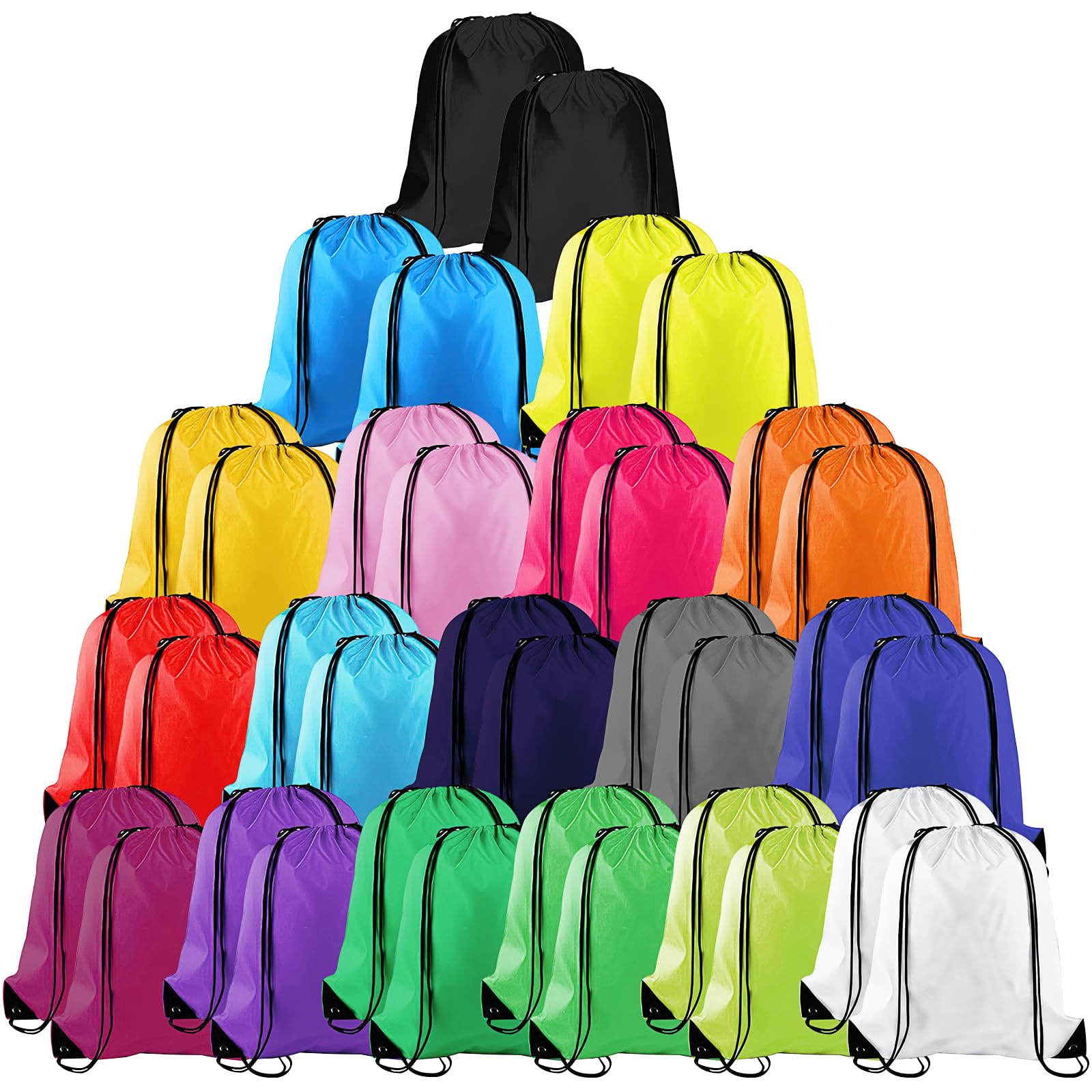 TEUN 36 Pack Drawstring Backpack Bags String Backpack Bulk Tote
